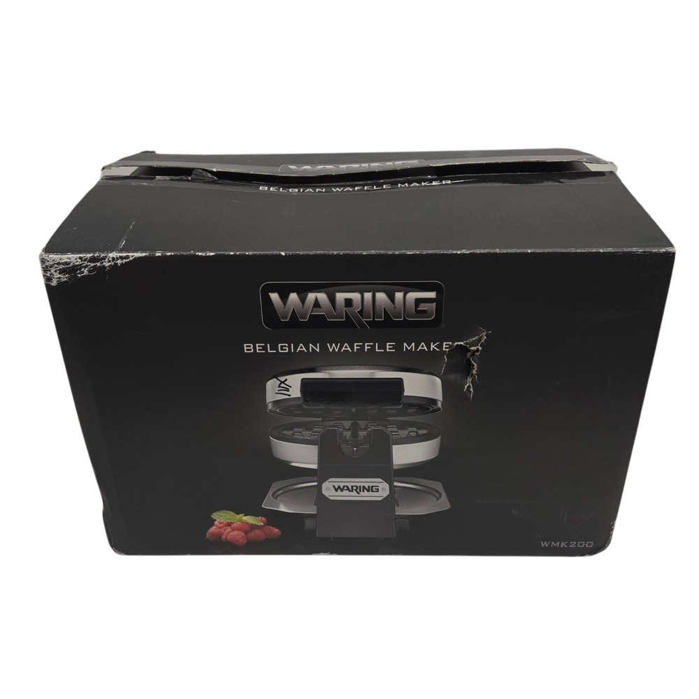 Waring Belgian Waffle Maker WMK200 Stainless Steel New